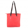 9033 - CORAL  LEATHER SHOPPING BAG